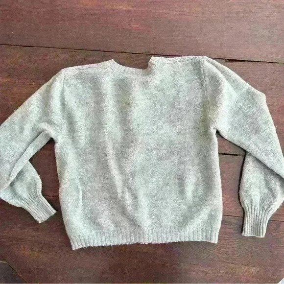 Vintage 1950’s Garland Sheltie Mist Gray Sweater - Picture 5 of 8